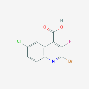 4-Quinolinecarboxylic acid, 2-bromo-6-chloro-3-fluoro-