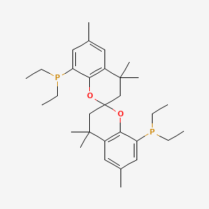 molecular formula C31H46O2P2 B12895150 (4,4,4',4',6,6'-Hexamethyl-2,2'-spirobi[chroman]-8,8'-diyl)bis(diethylphosphine) 