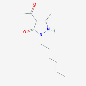 4-acetyl-2-hexyl-5-methyl-1H-pyrazol-3-one