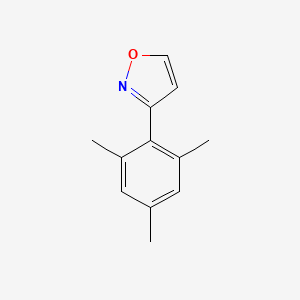 molecular formula C12H13NO B12895191 Isoxazole, 3-(2,4,6-trimethylphenyl)- CAS No. 49748-48-3