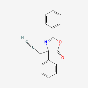 molecular formula C18H13NO2 B12895197 2,4-Diphenyl-4-(prop-2-yn-1-yl)-1,3-oxazol-5(4H)-one CAS No. 95885-57-7