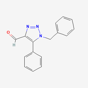 molecular formula C16H13N3O B12895223 1-Benzyl-5-phenyl-1H-1,2,3-triazole-4-carbaldehyde CAS No. 89844-81-5