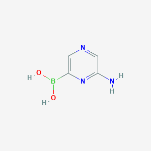 molecular formula C4H6BN3O2 B1289524 6-Aminopyrazine-2-boronic acid 