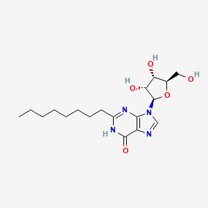 9-[(2R,3R,4S,5R)-3,4-dihydroxy-5-(hydroxymethyl)oxolan-2-yl]-2-octyl-1H-purin-6-one