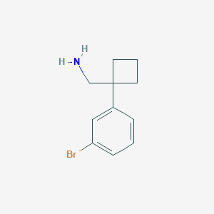 molecular formula C11H14BrN B1289527 (1-(3-Bromophenyl)cyclobutyl)methanamine CAS No. 915690-61-8