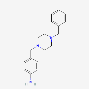 molecular formula C18H23N3 B1289532 4-(4-苄基哌嗪-1-基甲基)苯胺 CAS No. 422517-70-2