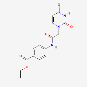 Ethyl 4-{[(2,4-dioxo-3,4-dihydropyrimidin-1(2h)-yl)acetyl]amino}benzoate