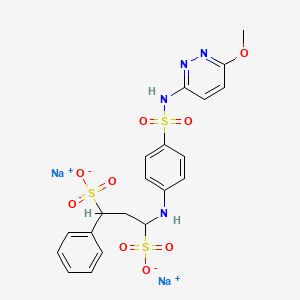 Disodium 1-((4-(((6-methoxypyridazin-3-yl)amino)sulphonyl)phenyl)amino)-3-phenylpropane-1,3-disulphonate