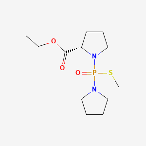 L-Proline, 1-((methylthio)-1-pyrrolidinylphosphinyl)-, ethyl ester, (S)-