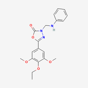 5-(4-Ethoxy-3,5-dimethoxyphenyl)-3-((phenylamino)methyl)-1,3,4-oxadiazol-2(3H)-one