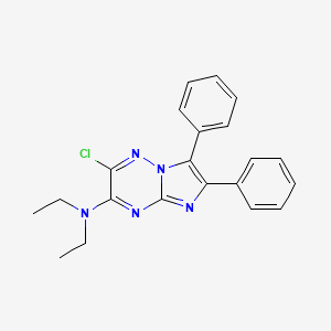 2-Chloro-N,N-diethyl-6,7-diphenylimidazo[1,2-b][1,2,4]triazin-3-amine