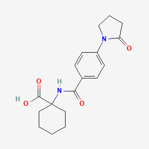 1-[4-(2-Oxopyrrolidin-1-yl)benzamido]cyclohexane-1-carboxylic acid