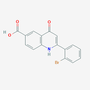 2-(2-Bromophenyl)-4-oxo-1,4-dihydroquinoline-6-carboxylic acid