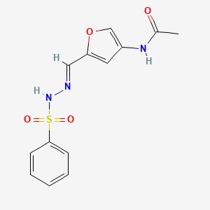 N-(5-((2-(Phenylsulfonyl)hydrazono)methyl)furan-3-yl)acetamide