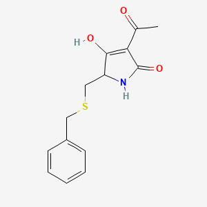 3-Acetyl-5-[(benzylsulfanyl)methyl]-4-hydroxy-1,5-dihydro-2H-pyrrol-2-one