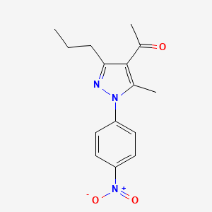 Ethanone, 1-[5-methyl-1-(4-nitrophenyl)-3-propyl-1H-pyrazol-4-yl]-