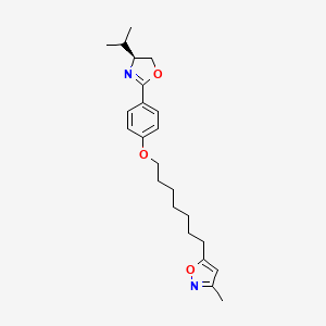 Isoxazole, 5-(7-(4-((4S)-4,5-dihydro-4-(1-methylethyl)-2-oxazolyl)phenoxy)heptyl)-3-methyl-