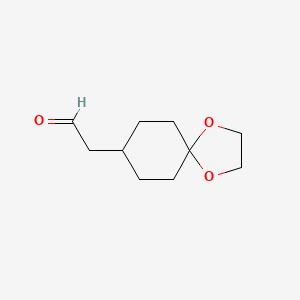 molecular formula C10H16O3 B1289585 2-{1,4-Dioxaspiro[4.5]decan-8-yl}acetaldehyde 