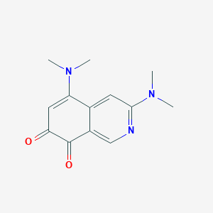 molecular formula C13H15N3O2 B12895856 3,5-Bis(dimethylamino)isoquinoline-7,8-dione CAS No. 65200-75-1