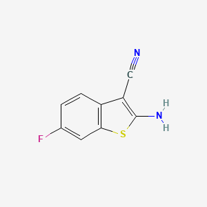 molecular formula C9H5FN2S B1289591 2-Amino-6-fluorobenzo[b]thiophene-3-carbonitrile CAS No. 221061-09-2