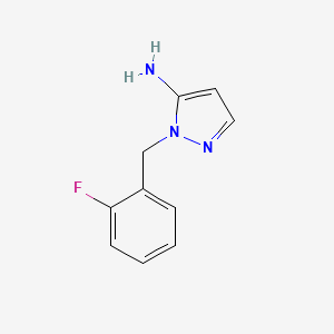 molecular formula C10H10FN3 B1289602 1-[(2-Fluorophenyl)methyl]-1H-pyrazol-5-amine CAS No. 1152858-54-2