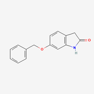 molecular formula C15H13NO2 B1289604 6-Benzyloxy-1,3-dihydro-indol-2-one CAS No. 458526-08-4