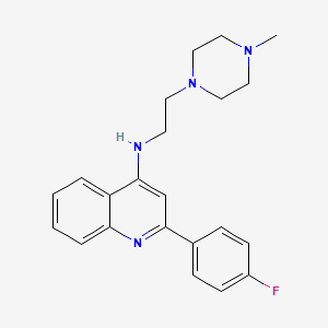 4-Quinolinamine, 2-(4-fluorophenyl)-N-[2-(4-methyl-1-piperazinyl)ethyl]-