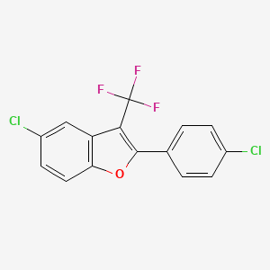 5-Chloro-2-(4-chlorophenyl)-3-(trifluoromethyl)-1-benzofuran