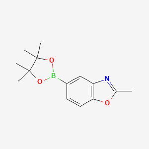 molecular formula C14H18BNO3 B1289617 2-Methyl-5-(4,4,5,5-tetramethyl-1,3,2-dioxaborolan-2-YL)benzo[D]oxazole CAS No. 845872-30-2