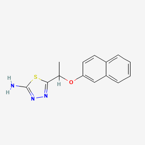 5-{1-[(Naphthalen-2-yl)oxy]ethyl}-1,3,4-thiadiazol-2-amine