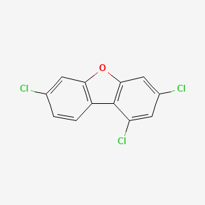 molecular formula C12H5Cl3O B12896273 1,3,7-Trichlorodibenzofuran CAS No. 64560-16-3