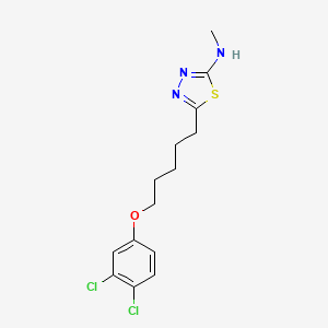 5-(5-(3,4-Dichlorophenoxy)pentyl)-N-methyl-1,3,4-thiadiazol-2-amine