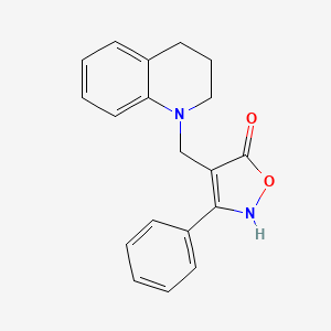 5(2H)-Isoxazolone, 4-[(3,4-dihydro-1(2H)-quinolinyl)methyl]-3-phenyl-