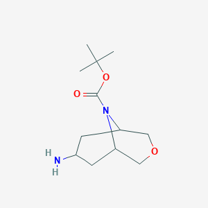 B1289645 Tert-butyl 7-amino-3-oxa-9-azabicyclo[3.3.1]nonane-9-carboxylate CAS No. 1250991-27-5