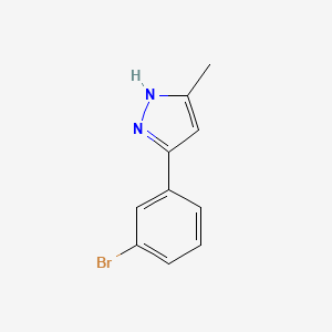 molecular formula C10H9BrN2 B1289658 3-(3-Bromophenyl)-5-methyl-1H-pyrazole CAS No. 324054-75-3