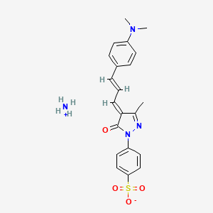 molecular formula C21H24N4O4S B12896682 Ammonium 4-(4-(3-(4-(dimethylamino)phenyl)allylidene)-3-methyl-5-oxo-4,5-dihydro-1H-pyrazol-1-yl)benzenesulfonate CAS No. 94266-14-5