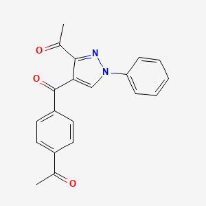 1-[4-(4-Acetylbenzoyl)-1-phenyl-1H-pyrazol-3-yl]ethan-1-one