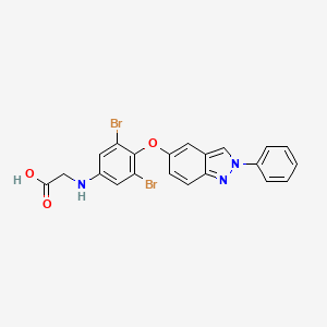 N-{3,5-dibromo-4-[(2-phenyl-2H-indazol-5-yl)oxy]phenyl}glycine