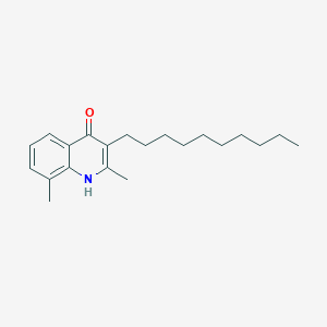 molecular formula C21H31NO B12896921 3-Decyl-2,8-dimethylquinolin-4(1H)-one CAS No. 61865-14-3