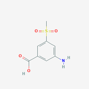 molecular formula C8H9NO4S B1289707 3-Amino-5-(methylsulfonyl)benzoic acid CAS No. 151104-75-5