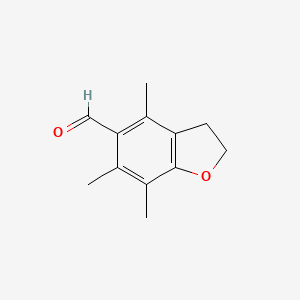 4,6,7-Trimethyl-2,3-dihydro-1-benzofuran-5-carbaldehyde