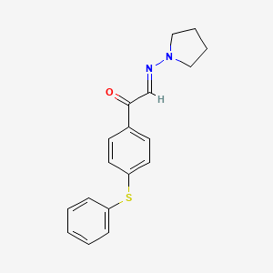 4'-(Phenylthio)-2-(1-pyrrolidinylimino)acetophenone