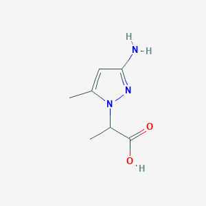 molecular formula C7H11N3O2 B1289725 2-(3-氨基-5-甲基-1H-吡唑-1-基)丙酸 CAS No. 1006455-74-8