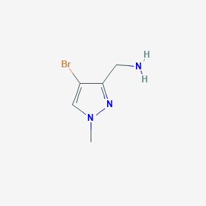 molecular formula C5H8BrN3 B1289728 (4-Bromo-1-methyl-1H-pyrazol-3-yl)methanamine CAS No. 926921-71-3