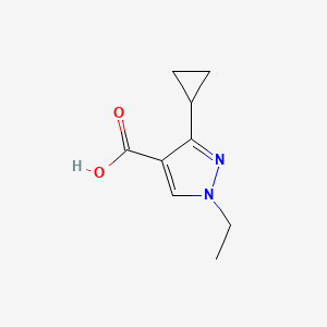 molecular formula C9H12N2O2 B1289729 3-cyclopropyl-1-ethyl-1H-pyrazole-4-carboxylic acid CAS No. 1006446-33-8