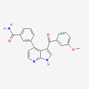 3-(3-(3-Methoxybenzoyl)-1H-pyrrolo[2,3-b]pyridin-4-yl)benzamide