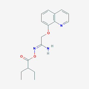 N-((2-Ethylbutanoyl)oxy)-2-(quinolin-8-yloxy)acetimidamide