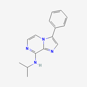 Imidazo[1,2-a]pyrazin-8-amine, N-(1-methylethyl)-3-phenyl-