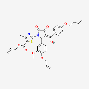 Allyl 2-(2-(4-(allyloxy)-3-methoxyphenyl)-3-(4-butoxybenzoyl)-4-hydroxy-5-oxo-2,5-dihydro-1H-pyrrol-1-yl)-4-methylthiazole-5-carboxylate