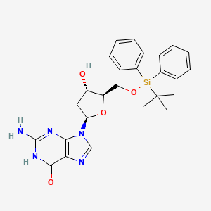 2-amino-9-[(2R,4S,5R)-5-[[tert-butyl(diphenyl)silyl]oxymethyl]-4-hydroxyoxolan-2-yl]-1H-purin-6-one